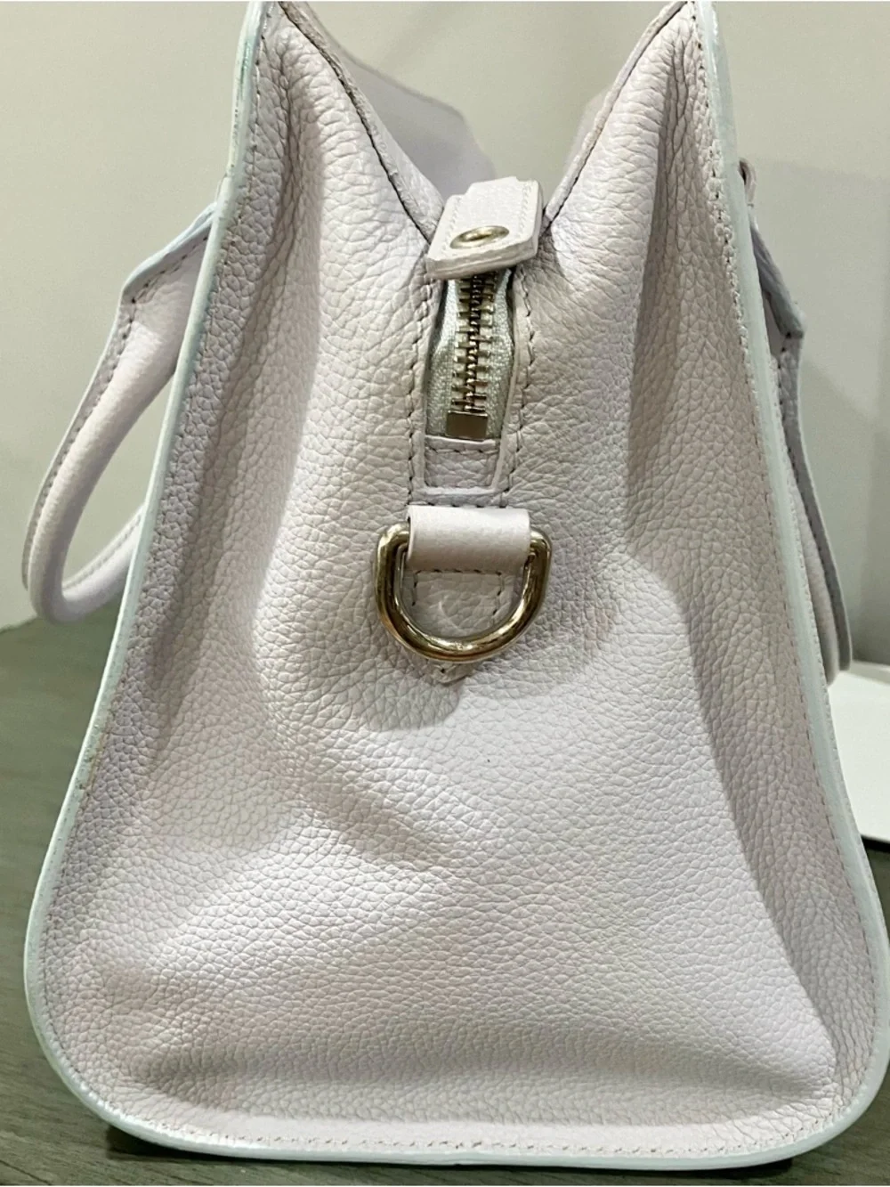 ALEXANDER MCQUEEN Pebbled Calfskin Small Skull Padlock Zip Around Tote w COA